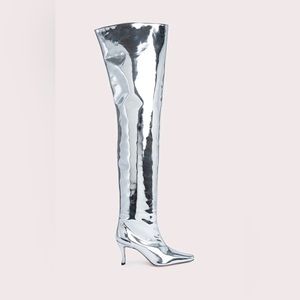 BY FAR Stevie 99 Silver Lac boots